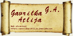 Gavrilka Atlija vizit kartica